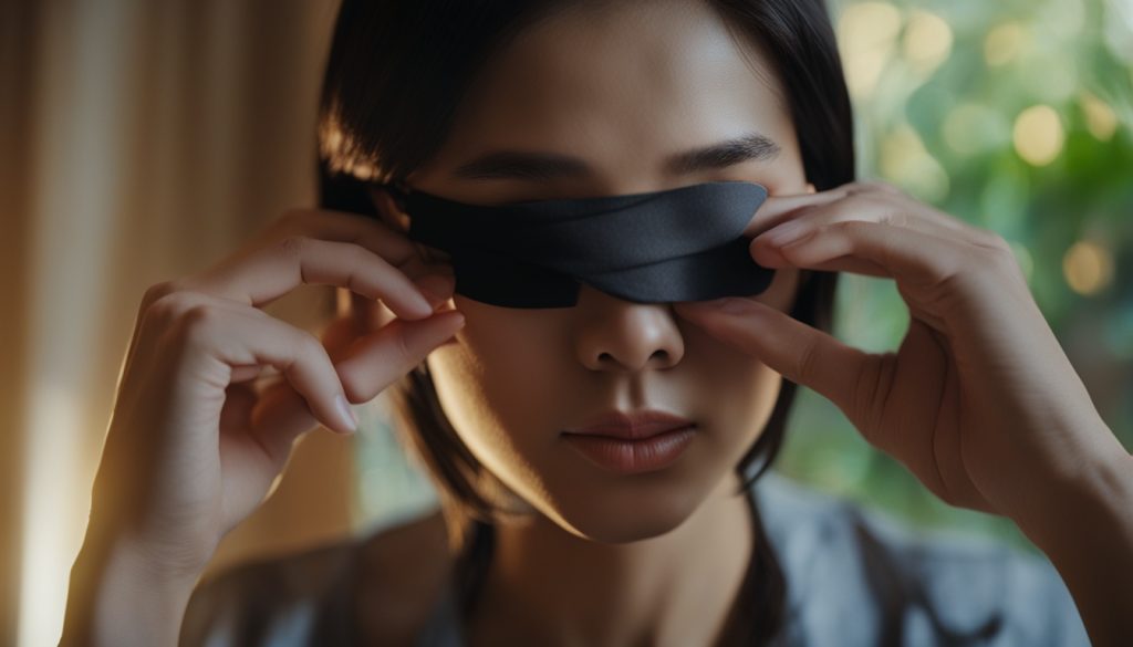 Using an eye patch for droopy eyelids