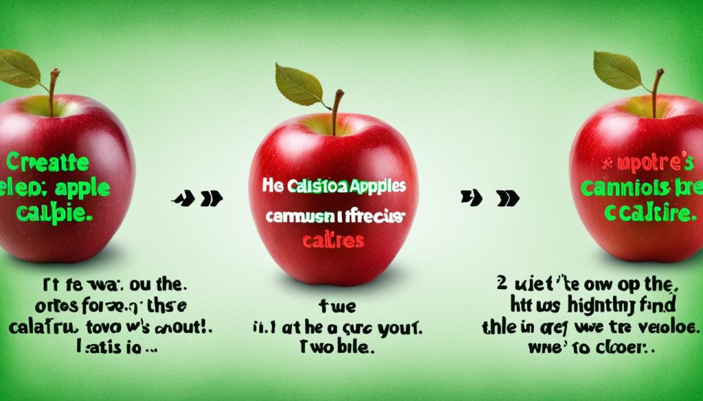 calories in red and green apples